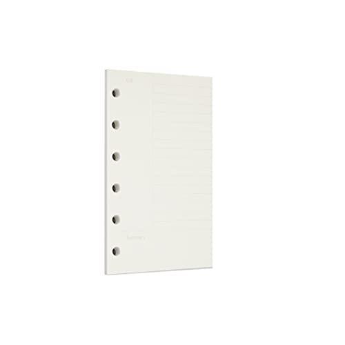 Zelten 1 Pack A7 45 Sheets/90 Pages Connell Loose Leaf Punched Paper Refills Paper for 6 Hole Binder Personal Organizer Diary Notebook Refillable Planner - color: Connell, size: A7/6 Hole