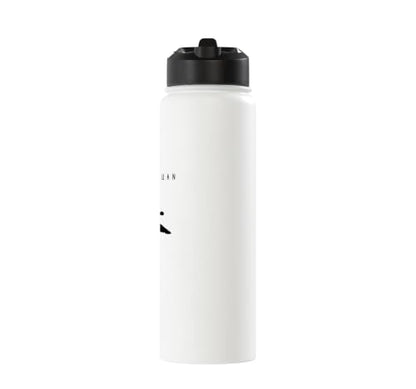 Tai Chi Instructor/Tai Chi Students/Tai Chi Posture Stainless Steel Insulated Water Bottle - color: White