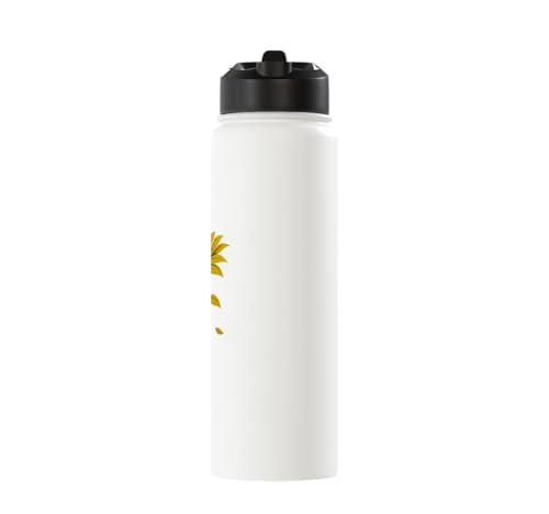 Occupational Therapy Sunflower OTA Occupational Therapist Stainless Steel Insulated Water Bottle - color: White
