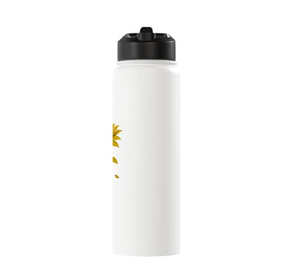 Occupational Therapy Sunflower OTA Occupational Therapist Stainless Steel Insulated Water Bottle - color: White