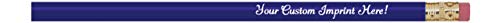 Express Pencils™ Personalized Pencils Round Custom Imprinted with your Name - Text - Logo - Message- 12 pkg - Includes Personalization - Great Gift Ideas (Navy Blue) - color: Navy Blue