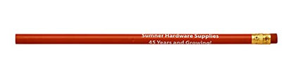 Pencil Guy Promotional Personalized Imprinted Red Round Pencils | 144 to a box, 19 color(s) to choose from - color: Red, size: 1 Count (Pack of 144)