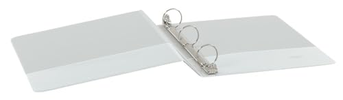 Cardinal 1.5 Inch 3 Ring Binder, Round Ring, White, 4 Pack, Holds 350 Sheets (79517) - size: 1.5-Inch