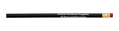 Pencil Guy Promotional Personalized Black Round Pencils | 144 to a box, Imprinted, 19 color(s) to choose from - color: Black, size: 1 Count (Pack of 144)