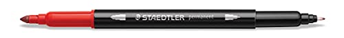 Staedtler Double Ended Permanent Pens, Fine and Ultra-Fine, 18 Colors, 3187 TB18 - size: 1 count (Pack of 18)