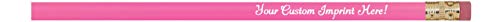 Express Pencils™ Personalized Pencils Round Custom Imprinted with your Name - Text - Logo - Message- 12 pkg - Includes Personalization - Great Gift Idea (Deep Pink) - color: Deep Pink