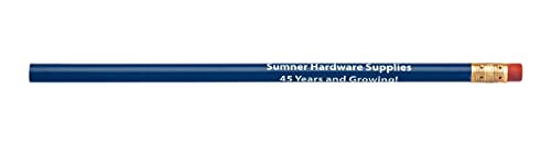 Pencil Guy Custom #2 Pencils, 144/Box | Personalized, 19 Colors, Bulk - color: Medium Blue, size: 1 Count (Pack of 144)