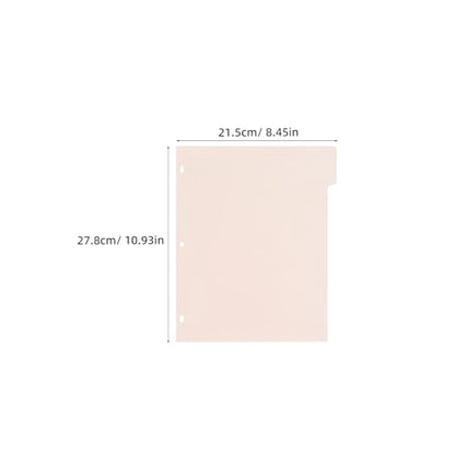 20pcs A4 Binder Index Dividers with Tabs, 3-Hole Plastic Separator Pages in Pastel Colors, Multi-Section Organizer for Student, Teacher, Office and Home Filing