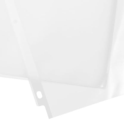 50pcs Clear Protectors Plastic Page Sleeves for Binders Transparent Punched Sheet Sleeves Reinforced Heavy Duty Document Organizers