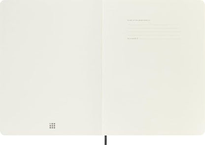 Moleskine Classic Notebook, Soft Cover, XL (7.5" x 9.5") Plain/Blank, Black, 192 Pages
