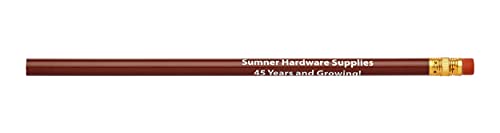 Pencil Guy Promotional Personalized Imprinted Burgundy Round Pencils 144 to a box. 19 color(s) to choose from! - color: Burgundy, size: 1 Count (Pack of 144)