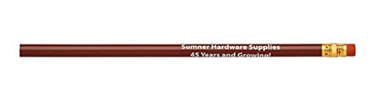 Pencil Guy Promotional Personalized Imprinted Burgundy Round Pencils 144 to a box. 19 color(s) to choose from! - color: Burgundy, size: 1 Count (Pack of 144)