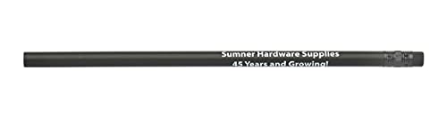 Pencil Guy Promotional Personalized Imprinted Black Matte Round Pencils | 144 to a box, 19 color(s) to choose from - color: Black Matte, size: 1 Count (Pack of 144)
