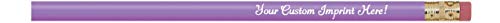 Express Pencils Personalized Pencils Round Custom Imprinted with your Name - Text - Logo - Message- 12 pkg FREE PERSONALIZATION Great Gift Idea (Lilac) - color: Lilac