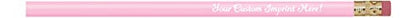 Express Pencils™ Personalized Pencils - Round - Custom Imprinted with name or message - Made in Usa - Customizable -12 piece pkg (Pastel Pink) - color: Pastel Pink