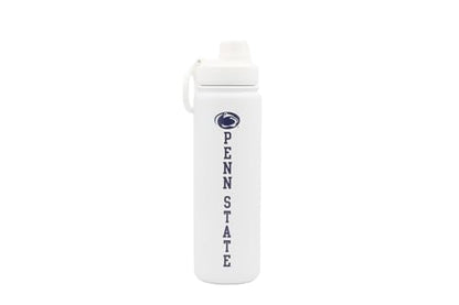 Penn St Water Bottle - White Double Walled Stainless Steel 24 oz Keeps Drinks Cold or Hot - color: Penn State - White