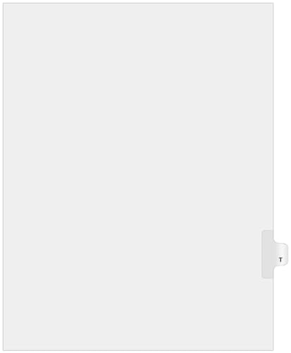 Exhibitindexes® Side Letter Tabs - AVE Style Bold Font - Pack of 25 - style: T