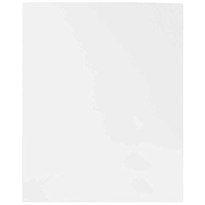 JAM PAPER Heavy Duty Plastic 2 Pocket Extra Tough School Folders - White - 6/Pack - color: White, size: 6 Per Pack