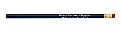 Pencil Guy Promotional Personalized Imprinted Dark Blue Round Pencils | 144 to a box, 19 color(s) to choose from - color: Dark Blue, size: 1 Count (Pack of 144)