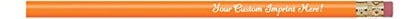 Express Pencils™ Personalized Pencils Round Custom Imprinted with your Name - Text - Logo - Message- 12 pkg - Includes Personalization - Great Gift Ideas (Orange) - color: Orange