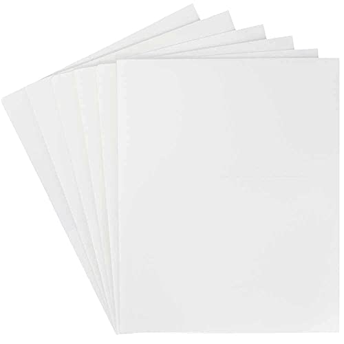 JAM PAPER Heavy Duty Plastic 2 Pocket Extra Tough School Folders - White - 6/Pack - color: White, size: 6 Per Pack