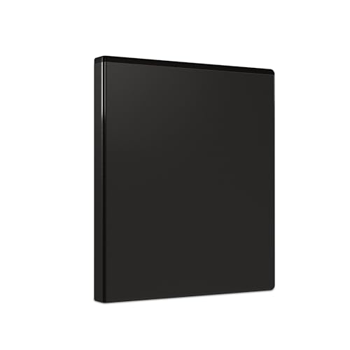 Staples Economy 1/2‑Inch 3‑Ring View Binder, Black, Clear Overlay, Lightweight Round Rings, Budget Organizer for School & Office, 3‑Pack - color: Black, size: 3 Pack, style: 0.5'' Inch