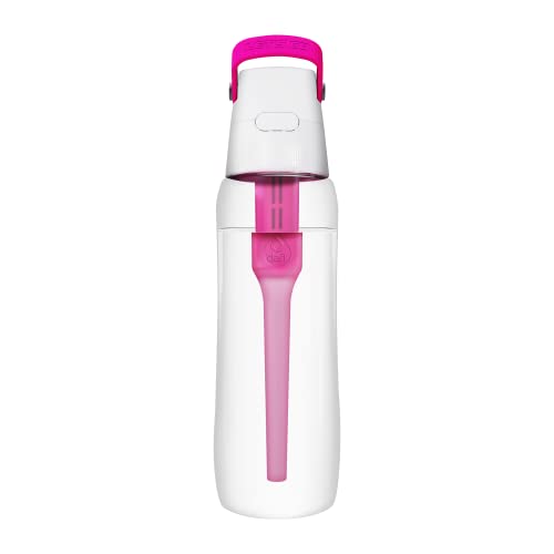 Dafi Filtered Water Bottle with Straw 24 oz - Sports Water Bottle Reusable with Carbon Filter for Travel, Gym, Daily Use - Leakproof, BPA-Free with Hypoallergenic Mouthpiece & Carrying Handle - Pink - color: Pink, size: 24 Ounces