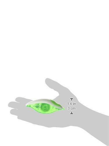 Paper Mate 660415 Liquid Paper DryLine Grip Correction Tape Dispenser, Pack of 6, Transparent Green Body, 1/5 inches Wide x 27.8 feet Long White Tape - Applies Dry, Rewrite Instantly - Swivel Tip