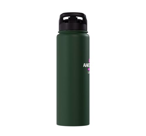 nurse anesthetist loading - future crna nursing student Stainless Steel Insulated Water Bottle - color: Dark Green