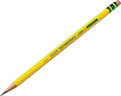 Ticonderoga Wood-Cased Pencils, Unsharpened, #3 H Hard, Yellow, 12 Count - size: 12 Count (Pack of 1), style: #3 Hard