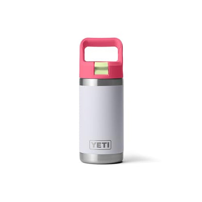 YETI Rambler Jr. 12 oz Kids Bottle, with Straw Cap - color: Mist/Pink/Grasshopper