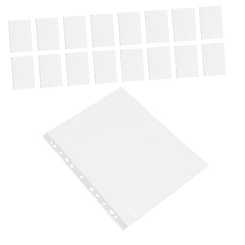 DOITOOL 100pcs Clear Sheet Protectors Heavy Duty Page Sleeves for Binders Document Protectors for Photos Recipes Certificates Material Top Loading Design