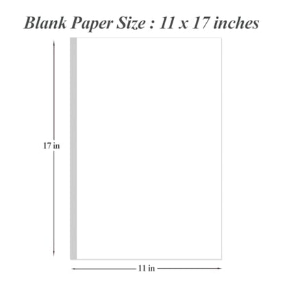 (3-Pack) 11" x 17" Blank Print Paper, 135Sheets/270Pages Blank Loose-Leaf Paper, Ledger Size Printing in Office, 100gsm Blank Paper - size: 3-Pack(11" x 17")
