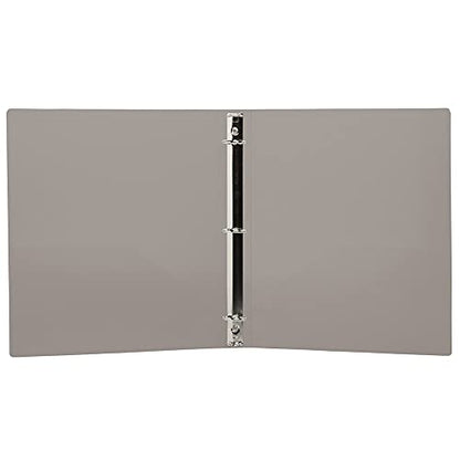 JAM PAPER Plastic 1 inch Binder - Smoke Grey 3 Ring Binder - Sold Individually - color: Smoke, size: 1 inch