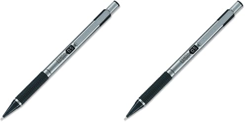 Zebra Pen M-301 Mechanical Pencil, Stainless Steel Barrel, Fine Point, 0.5mm, Black Grip, 2-Pack - size: 1 Count (Pack of 2)