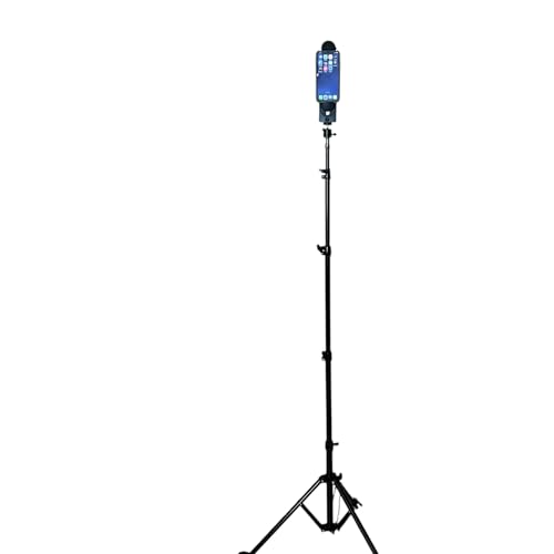 Socialite Elevate Reverse Leg Heavy Duty Light Stand/Tripod, Includes Universal Tablet & Phone Mount for iPad & Smartphone, Perfect for Travel and All Photography, Video. Adjusts 18.9" to 8 feet