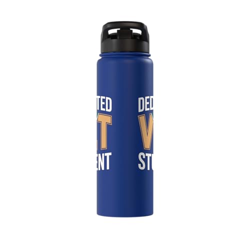 Dedicated Vet Student Veterinary School Stainless Steel Insulated Water Bottle - color: Royal Blue