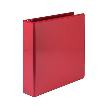 Samsill 3 Inch 3 Ring Binders, Economy Round Ring, Clear View Cover, 550 Sheet Capacity - for School, Home, Office - Red, 12 Pack - color: Red, size: 12-Pack, style: 3-Inch