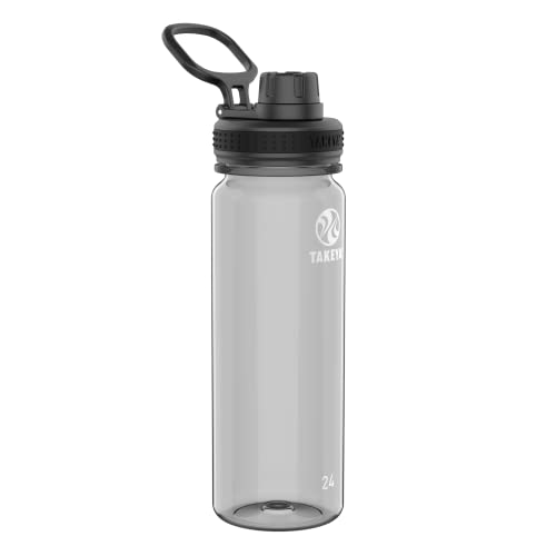 Takeya Tritan Sport Water Bottle with Spout Lid - BPA-Free & Dishwasher-Safe Water Bottle - Reusable Bottle with Lid Handle - Simple Leak-Proof Water Bottle - 24 oz, Stormy Black - color: Stormy Black, size: 24 Ounces