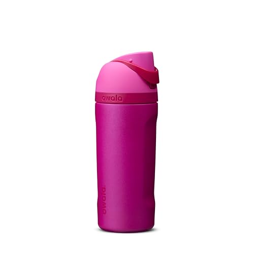 Owala FreeSip Insulated Stainless Steel Water Bottle with Straw, BPA-Free Sports Water Bottle, Great for Travel, 16 Oz, Read My Lips - color: Read My Lips, size: 16 Ounces