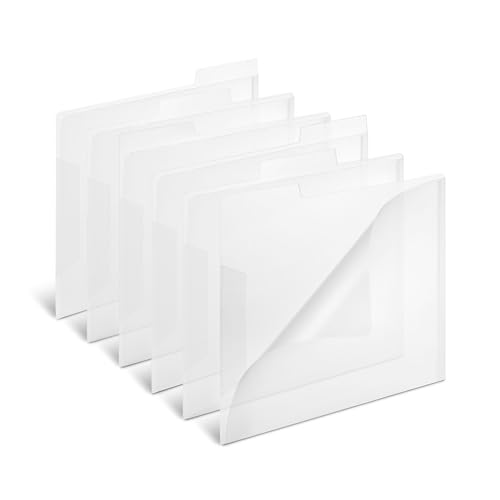 Staples Translucent Poly File Folders, Letter Size, Clear Durable Plastic, 6/Pack - color: Translucent Clear