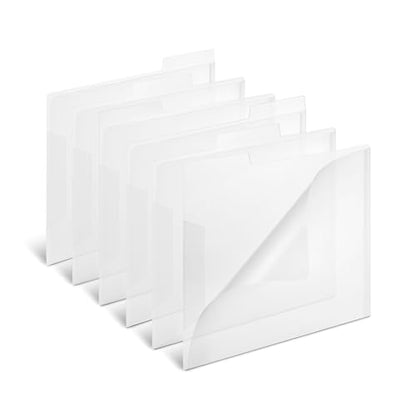 Staples Translucent Poly File Folders, Letter Size, Clear Durable Plastic, 6/Pack - color: Translucent Clear