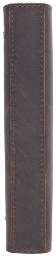 Fan&Ran Lined Leather Journal, 100 Sheets of College Ruled Paper 5.5"x8.5", 3-Ring Mini Binder, Interior Pockets, Refillable - style: Lined (100 Sheets)