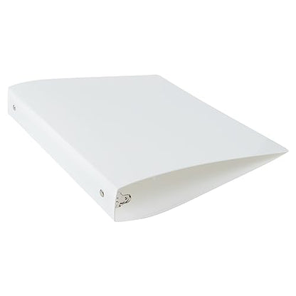 JAM PAPER Plastic 1 inch Binder - White 3 Ring Binder - Sold Individually - color: White, size: 1 inch