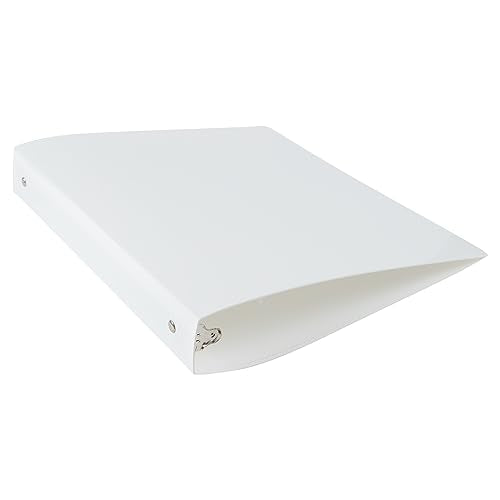 JAM PAPER Plastic 1 inch Binder - White 3 Ring Binder - Sold Individually - color: White, size: 1 inch