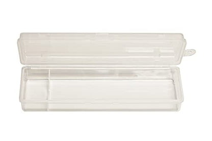 Creative Hobbies® Clear Polypropylene Mini Storage Box with Hinged Lid & Snap Closure - For Pencils, Pens, Drill Bits, Office Supplies, Organization, Tool Box and More! (3)