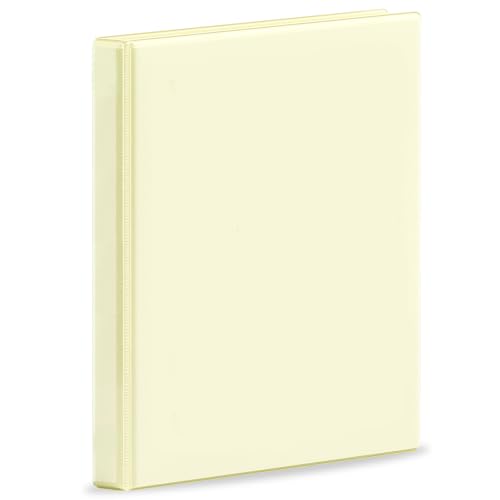 SUNEE 3 Ring Binder, 1/2 Inch D Ring, Clear View PVC-Free (Fit 8.5x11 Inches), Green, 1 Pack - color: Yellow, size: 0.5 Inch, style: 1 Pack