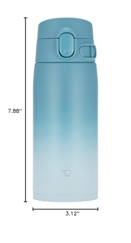 Zojirushi SM-VH48-GZ GoCafe Insulated Stainless Steel Mug, 16-Ounce (.48 liter), PFAS-free & BPA-free - color: Aqua Asagi, size: 16 Ounces