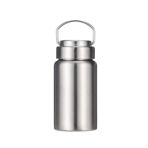 CDJ 12 oz Vacuum Insulated Stainless Steel Water Bottle with Handle, Leak-Proof Double Walled Water Bottle, Reusable and Portable, Metal Water Bottle for School, Hiking, Camping - size: 12 Ounces