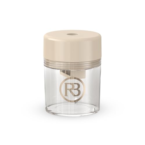 Ravie Beauty Lip and Eye Liner Pencil Sharpener with German Blade and Mess Free Reservoir for Smooth Precise Tips, Travel Friendly for Standard Makeup Pencils - color: Beige